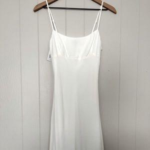 Aritzia Sunday Best Maude Midi Light Birch White XS Dress NWT